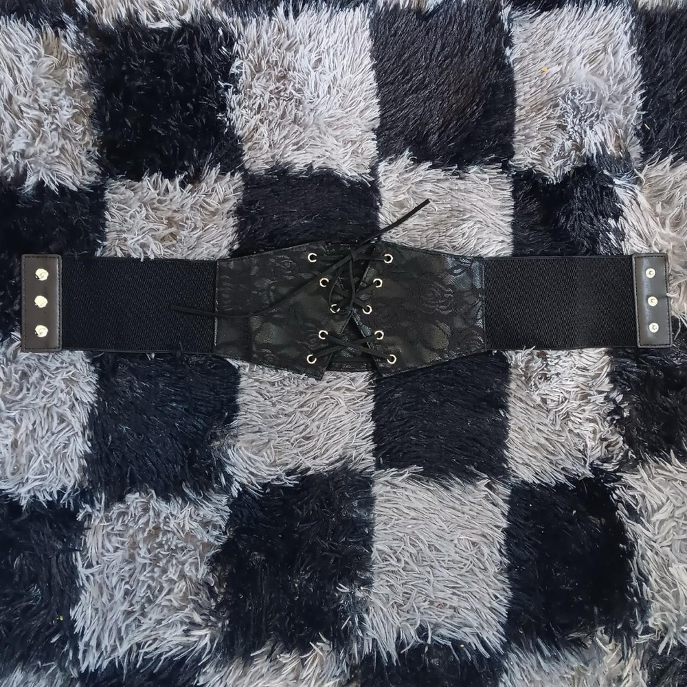 Black Lace-Up Belt